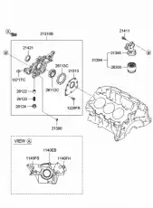 УПЛОТНИТЕЛЬНОЕ КОЛЬЦО МАСЛЯННОГО НАСОСА 213313C300 HYUNDAI