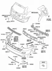 8737222000 ОПОРА КРОНШТЕЙНА НОМЕРНОГО ЗНАКА HYUNDAI