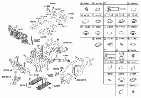 841912G000 ЗАГЛУШКА ПАНЕЛИ ПОЛА HYUNDAI