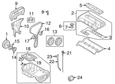 ремень ГРМ Kia 0K24712205