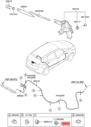  986151D000 ФИКСАТОР ПРОВОДКИ MOBIS