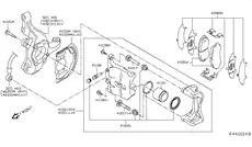 Суппорт тормозной INFINITI 410114BA0A