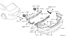Усилитель бампера INFINITI 850321MA0B