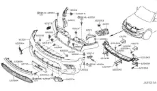 Решетка бампера INFINITI 622561LA0C