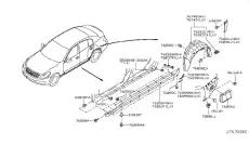 Подкрылок INFINITI 76748JK000