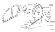Подкрылок NISSAN 767483TA0A