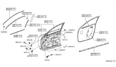 Уплотнитель двери NISSAN 802833JA0A