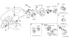  ВЫКЛЮЧАТЕЛЬ ЦЕНТРАЛЬ 251454CL0A NISSAN