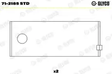 вкладыши шатунные! STD (1)\ Ford Scorpio/Sierra 2.0-2.9 <94 71-2185 STD GLYCO