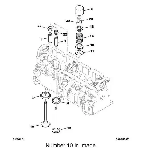 КЛАПАН ВПУСКНОЙ DW8B/XUD9 BERLINGO/JUMPY II 094894 PSA