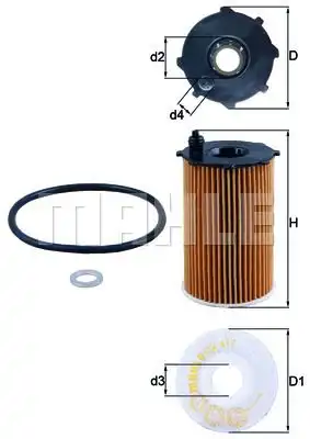 Фильтр масляный MAHLE OX 417D