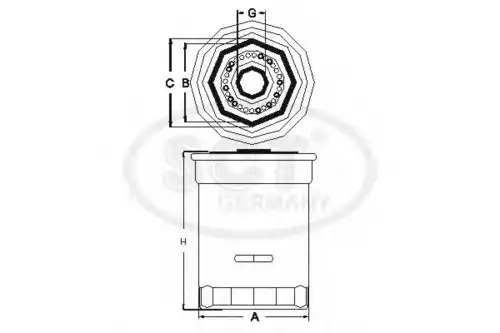 Фильтр масляный SCT SM 5724