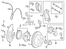 Тормозные колодки дисковые FORD 4U2Z-2V001-BA