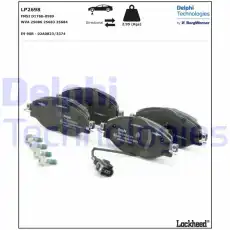 Тормозные колодки дисковые DELPHI LP2698