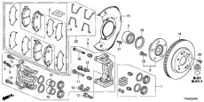 Тормозные колодки дисковые HONDA 45022TP6A60