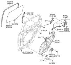 Уплотнитель двери KIA 835402P000