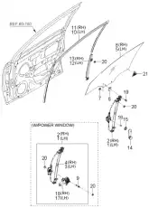 уплотнитель стекла двери 825401G000 KIA
