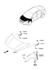  84141A7000 УПОРНАЯ ПЛАНКА КРЫЛА KIA