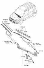 Щетка стеклоочистителя 983602K000 KIA