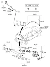 Щетка стеклоочистителя 988504D001 KIA