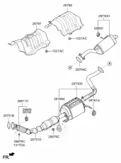 ПРОКЛАДКА KIA ВЫХЛОПНОЙ ТРУБЫ 28751A4000