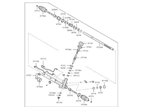 РЕЕЧНЫЙ РУЛЕВОЙ МЕХАНИЗМ 577102G021 HYUNDAI