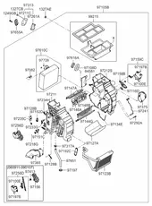 Испаритель системы охлаждения 971391F200 HYUNDAI