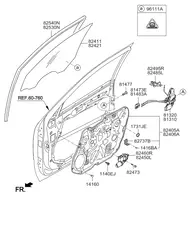 ВНУТРЕННЯЯ ПАНЕЛЬ ДВЕРИ 824022J011 HYUNDAI
