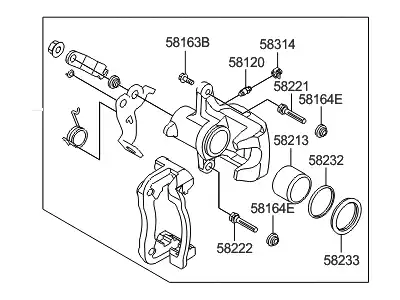 ТОРМОЗНОЙ СУППОРТ 58310A5B30 HYUNDAI