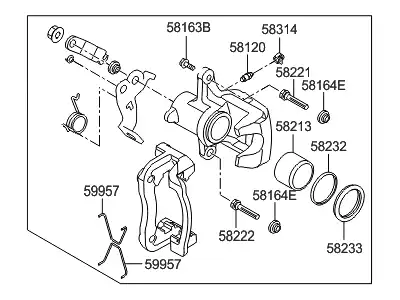 ТОРМОЗНОЙ СУППОРТ 58311A5B30 HYUNDAI