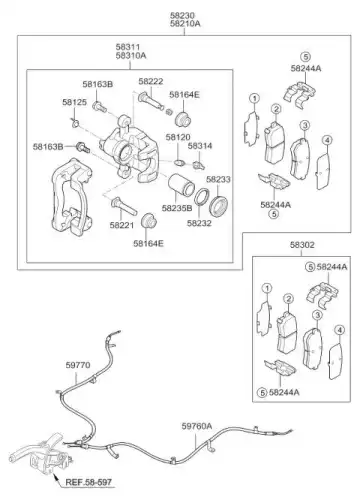 ТОРМОЗНОЙ СУППОРТ 583111MA40 HYUNDAI