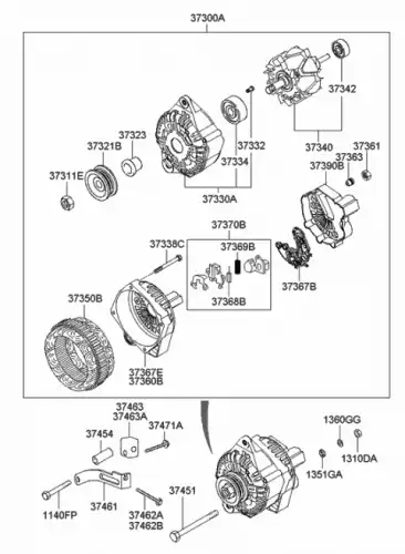 ротор генератора 3734022650 HYUNDAI
