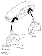 Подкрылок HYUNDAI / KIA 868113T000
