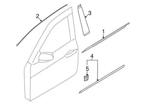 УПЛОТНИТЕЛЬ СТЕКЛА ДВЕРИ 828503T000 HYUNDAI