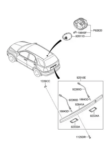 Фонарь габаритный HYUNDAI / KIA 925003E500