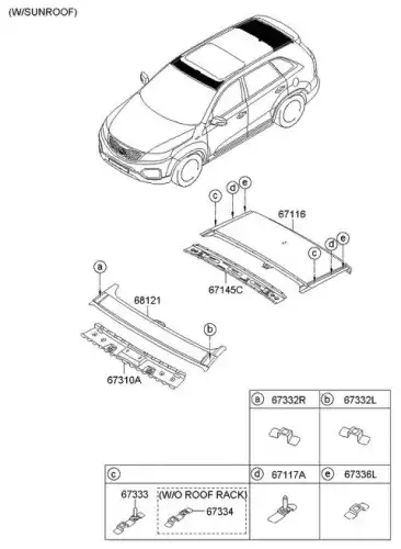 ПАНЕЛЬ КРЫШИ 671132P000 HYUNDAI