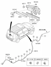 ЭЛ.ДВИГАТЕЛЬ СТЕКЛООЧИСТИТЕЛЯ, 80ВТ 987102K100 HYUNDAI
