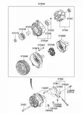 ВЫПРЯМИТЕЛЬНЫЙ БЛОК ГЕНЕРАТОРА 3737022651 HYUNDAI