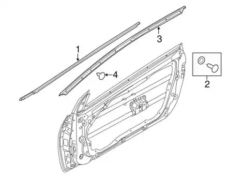 МОЛДИНГ ДВЕРИ 82850A7200 HYUNDAI