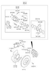 HYUNDAI ШЛАНГ ТОРМОЗНОЙ ПЕР R 587322T500