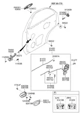 Ручка двери HYUNDAI / KIA 836603E040