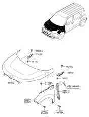 ПЕТЛЯ КАПОТА 79110B2000 HYUNDAI
