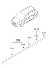 МОЛДИНГ ДВЕРИ 877251D000 HYUNDAI