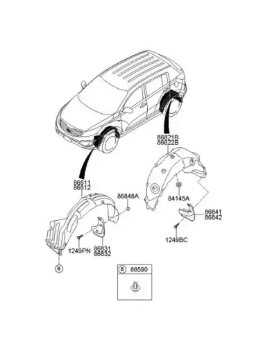 Подкрылок HYUNDAI / KIA 868223W000