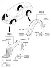 БРЫЗГОВИК ПЕРЕДНИЙ ПРАВЫЙ 86832A7000 HYUNDAI