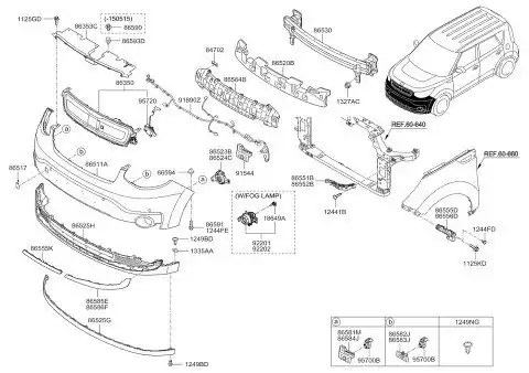 МОЛДИНГ БАМПЕРА 86586E4000 HYUNDAI