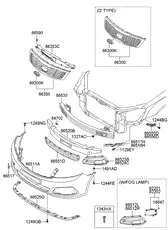 ОПОРНАЯ ПЛАНКА БАМПЕРА 865512G500 HYUNDAI