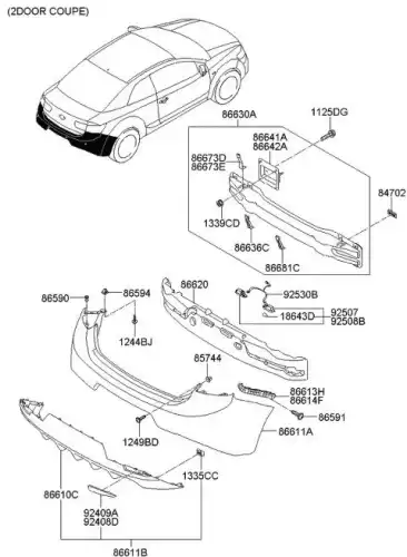 ОПОРНАЯ ПЛАНКА БАМПЕРА 866141M300 HYUNDAI