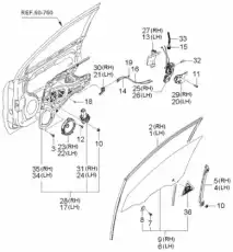 Ручка двери HYUNDAI / KIA 826101F020SS