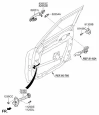 Ручка двери HYUNDAI / KIA 82662B2010